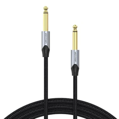 Afbeelding van VENTION 6,35 mm naar Stereo Jack Nylon Gitaarkabel, 1/4 inch TS Gitaar Mono Audio Instrument Kabel Zinklegering Behuizing voor Elektrische Gitaar/Amp/Bass/Mixing Bureaus/Toetsenbord (5M)