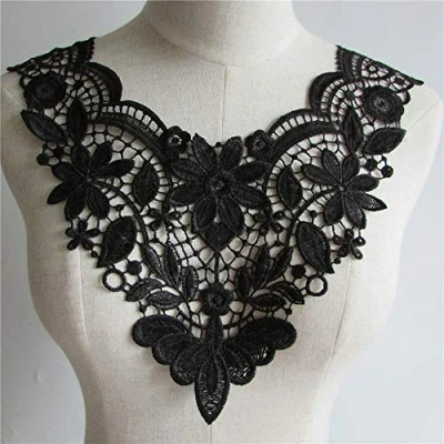 Afbeelding van Yulakes Borduurwerk Hals Kraag Inzetkraag Versiering Kant Applique Patch Lace Trim voor Jurk DIY Handwerk