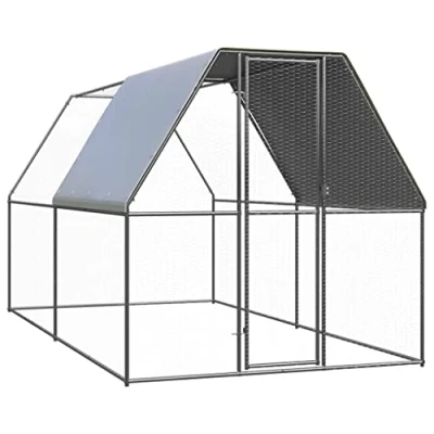 Afbeelding van vidaXL Kippenhok 2x4x2 m gegalvaniseerd staal
