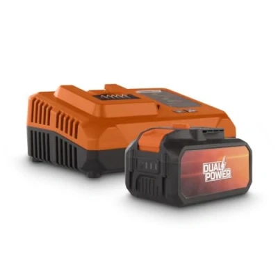 Afbeelding van Dual Power batterij &amp; lader set POWDP9064 2x20V, 5.0Ah, 2.5Ah voor 20V 40V toestellen 4A 2x20V accu&#039;s batterijplatform