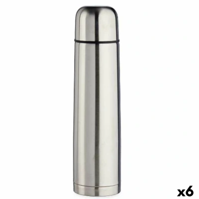 Afbeelding van Thermos Zilverkleurig 1 L Roestvrij staal (6 Stuks)