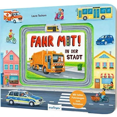 Afbeelding van Meine Schiebebahn Pappe: Fahr mit in der Stadt: Pappebuch Fahrzeugen zum Schieben