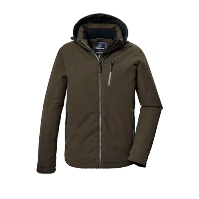 Afbeelding van G.I.G.A. DX Heren functionele jas/outdoorjas met afritsbare capuchon GW 64 MN JCKT, olijfbruin, 4XL, 42539 000