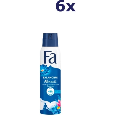 Afbeelding van 6x Fa Deodorant Spray Balancing Moments 150 ml