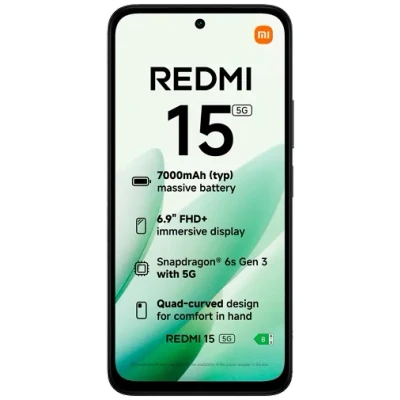 Afbeelding van Xiaomi Redmi 15 Smartphone 5G 6,9&quot; Octa Core 8 GB RAM 256 Zwart