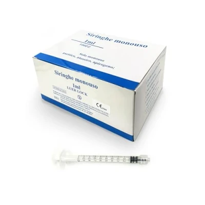 Afbeelding van Wegwerpspuiten 1 ml (100 stuks), steriel, niet giftig, latexvrij, luer lock kegel