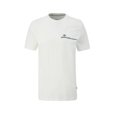 Afbeelding van s.Oliver MIT Rundhalsausschnitt Tshirt print, Heren, Maat: XXL, Weiß