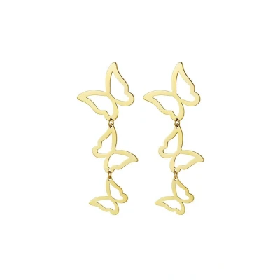 Afbeelding van Bijoutheek Oorknoppen Statement Butterflies Goud