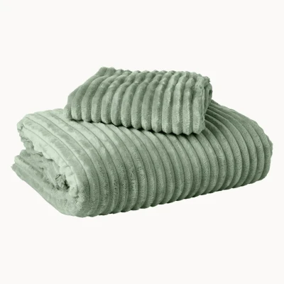 Afbeelding van Tot 70% korting Dekbedovertrek Teddy Rib Jade Green