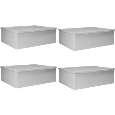Afbeelding van QUVIO Kast Organizer kunststof Grijs Set van 4
