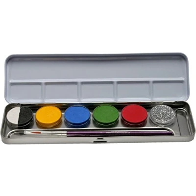 Afbeelding van Make up palet 5 kleuren 1 glitter en penseel