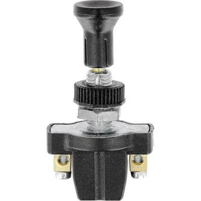 Afbeelding van Restagraf Trekschakelaar, 2 klemmen, 8,3 mm boordiameter, 0,7 tot 7,5 mm, stijging, 12 V, 10 A, 1 stuk, grijs