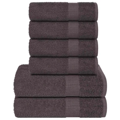Afbeelding van 6 delige Handdoekenset 360 g/m 100% katoen antracietkleurig