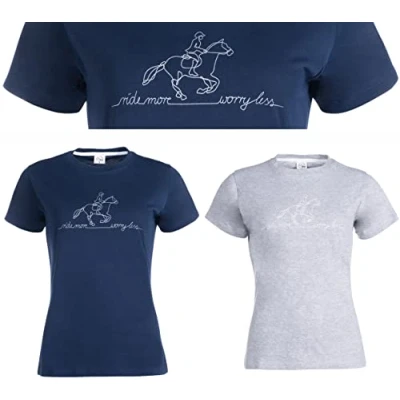 Afbeelding van HKM T Shirt Ride More Donkerblauw XS