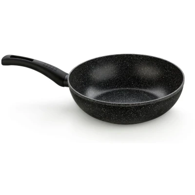 Afbeelding van MONIX Mineral Wok om te sauteren, aluminium, donker antracietgrijs, 28 cm, Cosmos