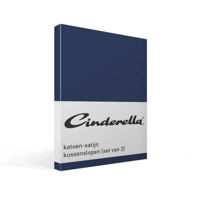 Afbeelding van Cinderella Sundays Kussenslopen 60x70 cm Satijn Blauw set van 2 stuks