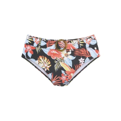 Afbeelding van s.Oliver high waist bikinibroekje zwart/multi