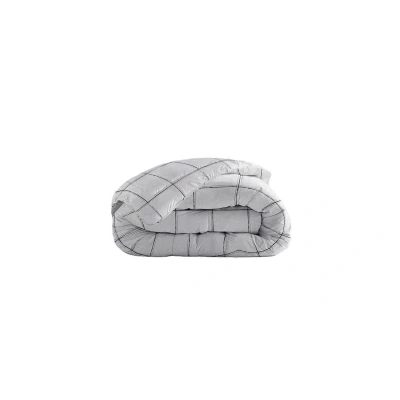 Afbeelding van Sleeptime 2 in 1 Dekbed zonder Overtrek Deep Check 200 x cm + kussenslopen 60x70 Wit