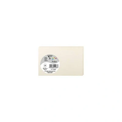 Afbeelding van Clairefontaine Stuifmeel 11486C 82 x 128 mm 210 g &quot;Clairefontaine&quot; Iridescent Card Crème (Pak van 25)