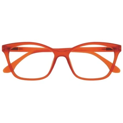 Afbeelding van OPULIZE KAT Leesbril Kattenoog Montuur Mat Oranje Heren &amp; Dames Veerscharnieren R59 G +1.00