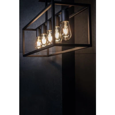 Afbeelding van Strakke hanglamp Crate 5 lichts zwart 9047