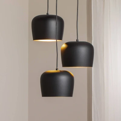 Afbeelding van Opviq Hanglamp Berceste N 1413, zwart, metaal 3 lamps rond