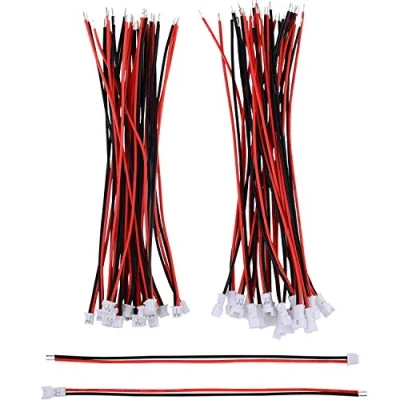 Afbeelding van 20 paar 1,25 mm JST 2 pins micro elektronica mannelijke en vrouwelijke connector stekker met 10 cm draad kabel