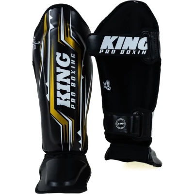 Afbeelding van King Pro Boxing Scheenbeschermer Spartaan 3 Zwart/goud S