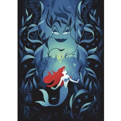 Afbeelding van Komar Artprint Disney Ariel Ursula 50 x 70 cm (breedte hoogte) kinderkamer, wandsticker (set)