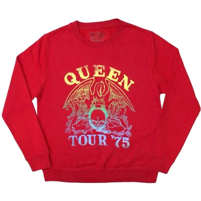 Afbeelding van Queen Tour &#039;75 Crest Sweater/trui XL Rood