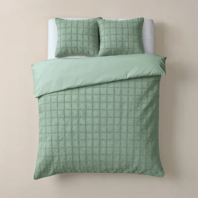 Afbeelding van Dekbedovertrek Teddy 2 Persoons 200x200 Sleeptime Groen