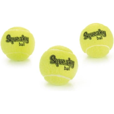 Afbeelding van Beeztees tennisbal M met pieper 3 stuks 6,5 cm