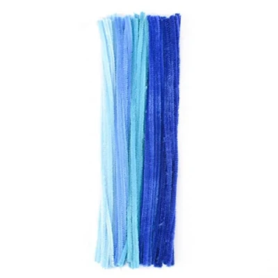 Afbeelding van Vaessen Creative 1601 005 pijpenreiniger voor knutselen en decoreren, Cheniulle, blauw, 30 x 0,8 0,1 cm, 50 stuks