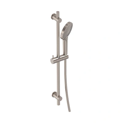 Afbeelding van MAY Glijstangset met 3 standen handdouche, doucheslang en glijstang 70cm Geborsteld nickel PVD