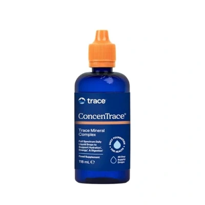 Afbeelding van Trace Minerals ConcenTrace druppels 72+ mineralen, ionisch vloeibaar magnesium, chloride, kalium laag natriumgehalte energie, elektrolyten, hydratatie (237 ml)
