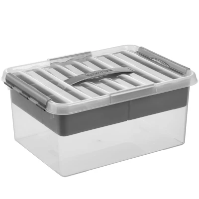 Afbeelding van SUNWARE Q Line Multi Box 15 Liter 40 x 30 18 cm transparant/grijs