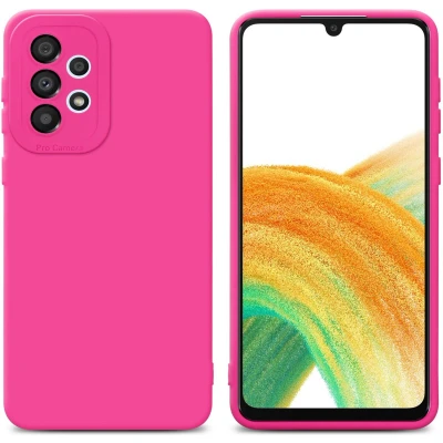 Afbeelding van Cadorabo Hoesje voor Samsung Galaxy A52 (4G / 5G) A52s in Fluid HOTPINK Beschermhoes gemaakt van flexibel TPU silicone Cover Case