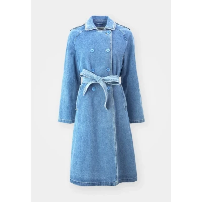 Afbeelding van ONLY Onljuliette COAT Trenchcoat, Dames, Maat: Medium, Medium blue denim