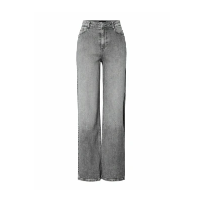 Afbeelding van Pieces Jeans Pcsilke Mw Wide Mg Noos Bc 17159804 Medium Grey Denim Dames Maat W29 X L32