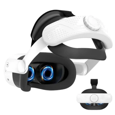 Afbeelding van Growalleter T3 Hoofdband voor Meta Quest 3S accessoires, Elite Strap, MetaQuest hoofdband/hoofdband, VR headset, vervangende riem, vermindert druk op gezicht en hoofd (T3 wit)