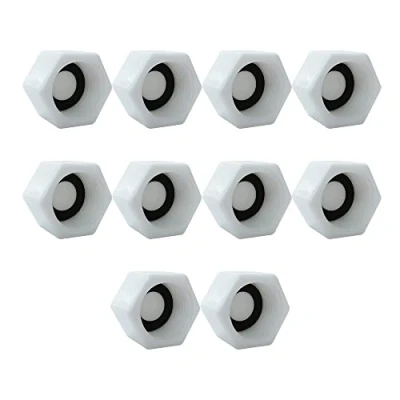 Afbeelding van HLIWS 10 stuks 1/2 inch BSP Afsluitdop,Schroefdraaddop Afsluitdop Met Slangsluitringen,Buisdop Zeskant,Voor Afdichting Waterpijp of Fitting (Vrouwelijk)