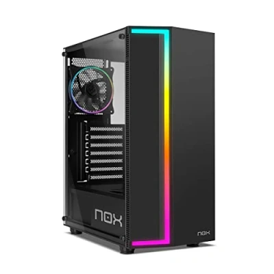 Afbeelding van NOX XTREME PRODUCTS INFINITY GAMMA Mid Tower ATX/M ATX/ITX ARGB Dynamic Rainbow, zijpaneel van gehard glas, 120 mm ventilator voorgeïnstalleerd, USB 3.0, zwart
