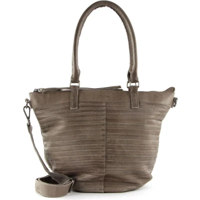 Afbeelding van FREDsBRUDER Leren Shopper Schoudertas Liebling Summer Stone Bruine