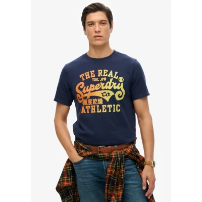 Afbeelding van Superdry Reworked Classic Graphic Tshirt print, Heren, Maat: XL, Navy marl