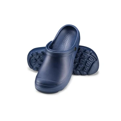 Afbeelding van ESTRO Klompen Heren Tuinklompen Gom Sanitaire Tuinschoenen Schoenen Zomer Muiltjes F08 (45 EU, Donkerblauw)
