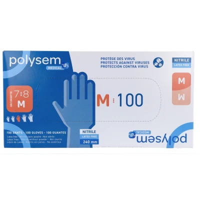 Afbeelding van Polysem Nitril Handschoenen Maat M 100ST