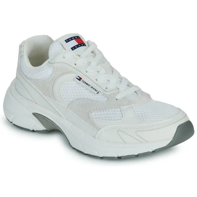Afbeelding van Tommy Jeans THE Coney Sneakers laag, Dames, Maat: 38, Ecru Imitatieleer/ textiel