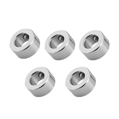 Afbeelding van Mugast 5 stuks roestvrij staal 8 mm sluitkraag, hoogwaardig asslot slot kraag T8 schroefdraad schroefborging lock ring isolatie voor 3D printer zilver