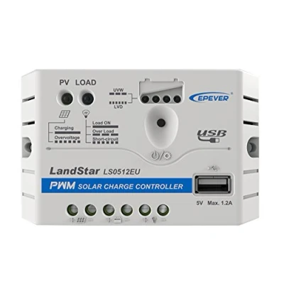 Afbeelding van EPEVER® PWM Landstar EU serie laadregelaar LS 12V/24V met USB aansluiting (LS0512EU (5A, 12V)), 2511205