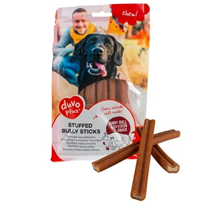 Afbeelding van Duvoplus Hondensnack Hond Chew! Gevulde Bully Sticks 15cm 10pcs 310g Bruin 10st